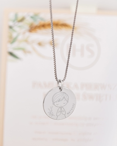 PAMIĄTKA PIERWSZEJ KOMUNII ŚWIĘTEJ MEDALIK SREBRNY.jpg