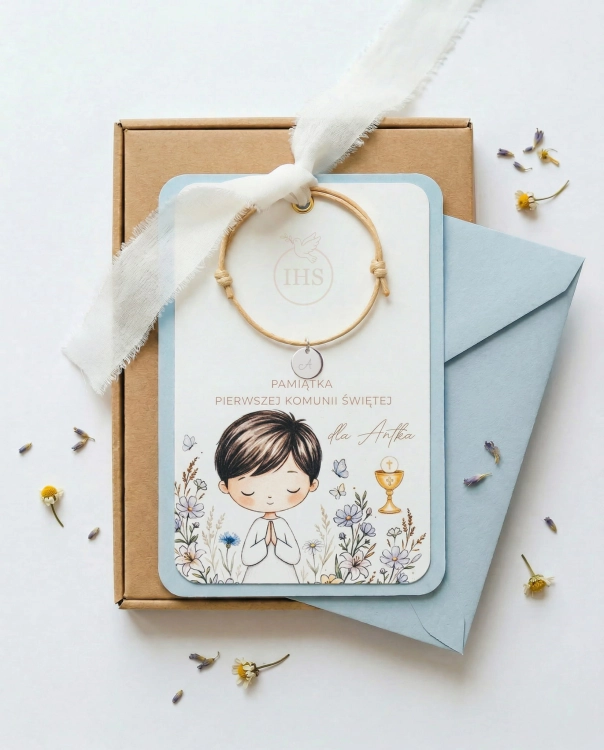 pamiątka pierwszej komunii świętej, kartka dla chłopca na komunię z życzeniami.jpg
