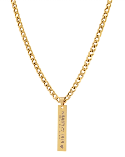 Złoty naszyjnik męski z grawerem najlepszy tata