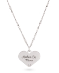 Naszyjnik srebrny serduszko z grawerem Kocham Cię Mamo + pudełko z dedykacją