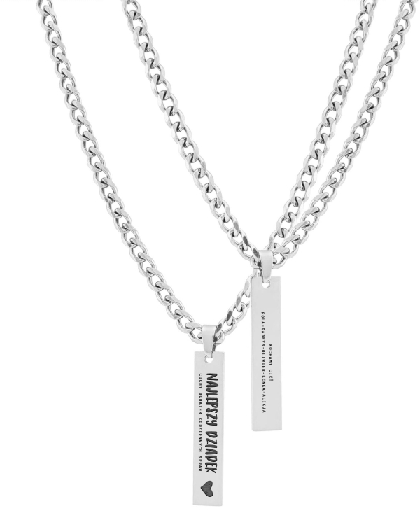 naszyjnik srebrny pancerka dla dziadka z grawerem duwstronnym na dzień dziadka.jpg