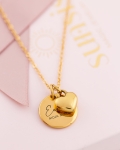 Naszyjnik pozłacany z serduszkiem i grawerem imienia w pudełku z dedykacją