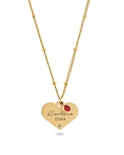 naszyjnik z dwustronnym grawerem kochana zona.jpg